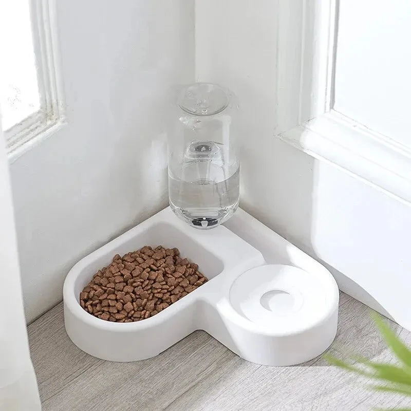 Bol double pour animaux avec réservoir d’eau