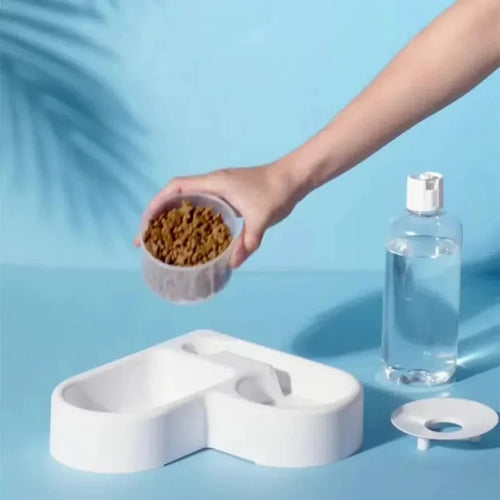 Bol double pour animaux avec réservoir d’eau